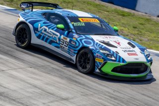 #39 Aston Martin Vantage AMR GT4 of Max Hewitt, van den Steur Racing, GT America, GT4, SRO America, Sebring International Raceway, Sebring, FL, May 2025.
 | Brian Cleary/SRO