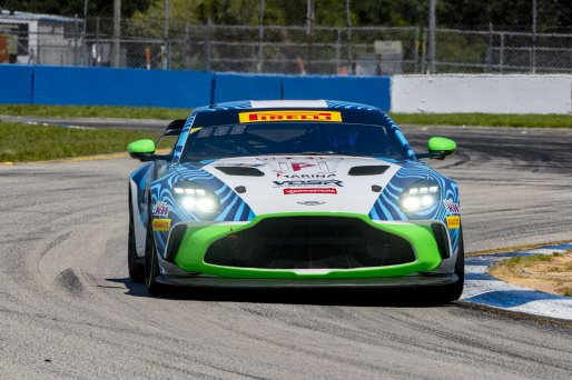#39 Aston Martin Vantage AMR GT4 of Max Hewitt, van den Steur Racing, GT America, GT4, SRO America, Sebring International Raceway, Sebring, FL, May 2025.
 | Brian Cleary/SRO