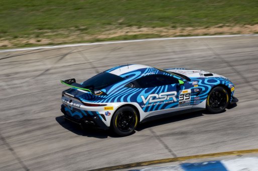 #39 Aston Martin Vantage AMR GT4 of Max Hewitt, van den Steur Racing, GT America, GT4, SRO America, Sebring International Raceway, Sebring, FL, May 2025.
 | Brian Cleary/SRO