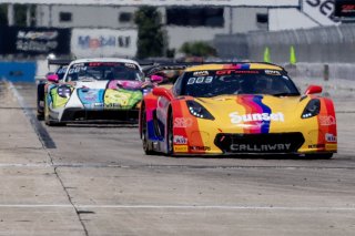 #70 Callaway Corvette Z06R GT3 of Mirco Schultis, MISHUMOTORS, GT America, SRO3, SRO America, Sebring International Raceway, Sebring, FL, May 2025.
 | Brian Cleary/SRO