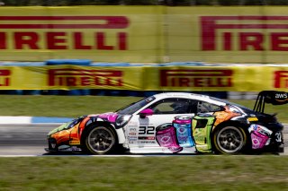 #32 Porsche 992 GT3-R of Kyle Washington, GMG Racing, GT America, SRO3, SRO America, Sebring International Raceway, Sebring, FL, May 2025.
 | Brian Cleary/SRO