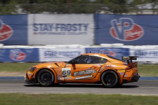 #69 Toyota Gazoo Racing GR Supra GT4 EVO2 of Anthony McIntosh, JTR Motorsports Enginring, GT America, GT4, SRO America, Sebring International Raceway, Sebring, FL, May 2025.
 | Brian Cleary/SRO