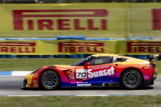 #70 Callaway Corvette Z06R GT3 of Mirco Schultis, MISHUMOTORS, GT America, SRO3, SRO America, Sebring International Raceway, Sebring, FL, May 2025.
 | Brian Cleary/SRO