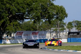 #50 Chevrolet Corvette Z06 GT3.R  of Ross Chouest, Chouest Povoledo Racing, GT America, SRO3, SRO America, Sebring International Raceway, Sebring, FL, May 2025.
 | Brian Cleary/SRO
