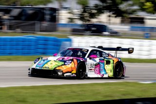 #32 Porsche 992 GT3-R of Kyle Washington, GMG Racing, GT America, SRO3, SRO America, Sebring International Raceway, Sebring, FL, May 2025.
 | Brian Cleary/SRO
