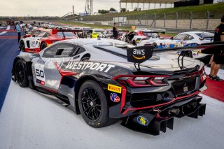 #50 Chevrolet Corvette Z06 GT3.R  of Ross Chouest, Chouest Povoledo Racing, GT America, SRO3, SRO America, Circuit fo the Americas, Austin, TX, April 2025.
 | Brian Cleary/SRO