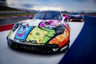 #32 Porsche 992 GT3-R of Kyle Washington, GMG Racing, GT America, SRO3, SRO America, Circuit fo the Americas, Austin, TX, April 2025.
 | Brian Cleary/SRO