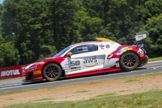#58 Audi R8 LMS GT2 of CJ Moses, GMG Racing, GT America, SRO 2, SRO America, VIRginia International Raceway, alton, VA, July 2025.
 | Brian Cleary/SRO