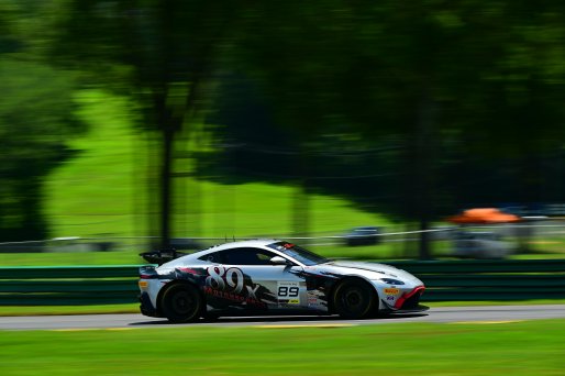 #89 Aston Martin Vantage AMR GT4 of Michael Fitzpatrick, 89x Motorsports, GT America, GT4, SRO America, VIRginia International Raceway, alton, VA, July 2025.
 | Rick Houghton/SRO               