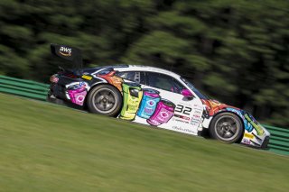 #32 Porsche 992 GT3-R of Kyle Washington, GMG Racing, GT America, SRO3, SRO America, VIRginia International Raceway, alton, VA, July 2025.
 | Brian Cleary/SRO