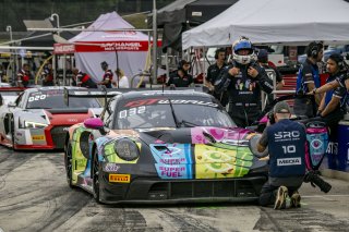 #32 Porsche 992 GT3-R of Kyle Washington, GMG Racing, GT America, SRO3, SRO America, Barber Motorsports Park, Leeds, AL, September 2025.
 | Brian Cleary/SRO