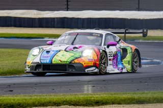 #32 Porsche 992 GT3-R of Kyle Washington, GMG Racing, GT America, SRO3, SRO America, Indianapolis Motor Speedway, Sonoma, CA, March 2025.
 | Brian Cleary/SRO