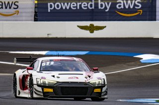 #56 Audi R8 LMS GT3 EVOII of Memo Gidley, SKI Autosports, GT America, SRO3, SRO America, Indianapolis Motor Speedway, Sonoma, CA, March 2025.
 | Brian Cleary/SRO