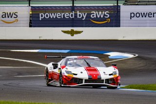 #004 Ferrari 296 GT3 of Tony Davis, HP-TECH Motorsport, GT America, SRO3, SRO America, Indianapolis Motor Speedway, Sonoma, CA, March 2025.
 | Brian Cleary/SRO