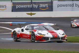 #004 Ferrari 296 GT3 of Tony Davis, HP-TECH Motorsport, GT America, SRO3, SRO America, Indianapolis Motor Speedway, Sonoma, CA, March 2025.
 | Brian Cleary/SRO