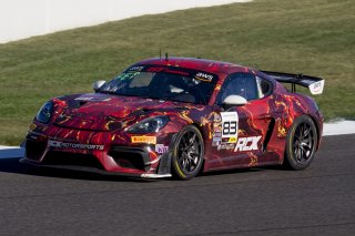 #83  Porsche 718 Cayman GT4 RS Clubsport of Joseph Petkes, RCX Motorsport, GT America, GT4, SRO America, Indianapolis Motor Speedway, Sonoma, CA, March 2025.
 | Brian Cleary/SRO