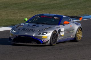 #007 Aston Martin Vantage AMR GT4 of Mike Johnson, Archangel Motorsports with Pro-Sport Competition, GT America, GT4, SRO America, Indianapolis Motor Speedway, Sonoma, CA, March 2025.
 | Brian Cleary/SRO