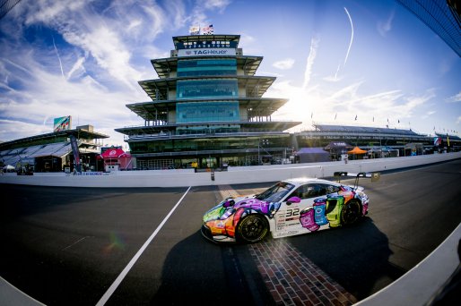 #32 Porsche 992 GT3-R of Kyle Washington, GMG Racing, GT America, SRO3, SRO America, Indianapolis Motor Speedway, Sonoma, CA, March 2025.
 | Brian Cleary/SRO