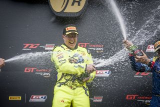 #007 Aston Martin Vantage AMR GT4 of Mike Johnson, Archangel Motorsports with Pro-Sport Competition, GT America, GT4, SRO America, Indianapolis Motor Speedway, Sonoma, CA, March 2025.
 | Brian Cleary/SRO