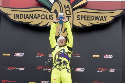 #007 Aston Martin Vantage AMR GT4 of Mike Johnson, Archangel Motorsports with Pro-Sport Competition, GT America, GT4, SRO America, Indianapolis Motor Speedway, Sonoma, CA, March 2025.
 | Brian Cleary/SRO