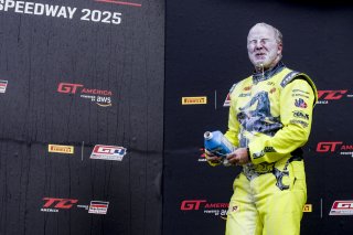 #007 Aston Martin Vantage AMR GT4 of Mike Johnson, Archangel Motorsports with Pro-Sport Competition, GT America, GT4, SRO America, Indianapolis Motor Speedway, Sonoma, CA, March 2025.
 | Brian Cleary/SRO