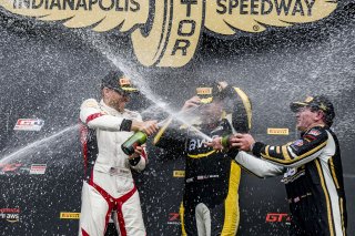 #56 Audi R8 LMS GT3 EVOII of Memo Gidley, SKI Autosports, GT America, SRO3, #2 Aston Martin VantageAMR GT3 EVO, of Jason Bell, Racers Edge Motorsports, SRO 3, SRO America, Indianapolis Motor Speedway, Sonoma, CA, March 2025.
 | Brian Cleary/SRO