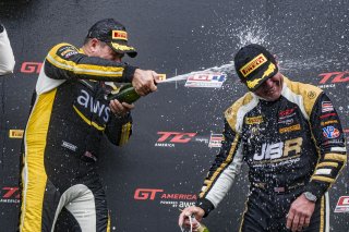 #58 Audi R8 LMS GT2 of CJ Moses, GMG Racing, GT America, SRO 2, #2 Aston Martin VantageAMR GT3 EVO, of Jason Bell, Racers Edge Motorsports, SRO 3, SRO America, Indianapolis Motor Speedway, Sonoma, CA, March 2025.
 | Brian Cleary/SRO