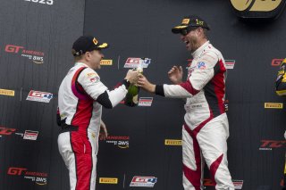 #04 Mercedes-AMG GT3 of  George Kurtz, Crowdstrike by Riley, GT America, SRO  3, #56 Audi R8 LMS GT3 EVOII of Memo Gidley, SKI Autosports, SRO3, SRO America, Indianapolis Motor Speedway, Sonoma, CA, March 2025.
 | Brian Cleary/SRO