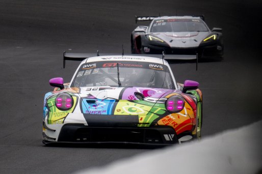 #32 Porsche 992 GT3-R of Kyle Washington, GMG Racing, GT America, SRO3, SRO America, Indianapolis Motor Speedway, Sonoma, CA, March 2025.
 | Brian Cleary/SRO