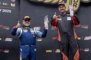 #610 BMW M4 GT4 (G82) of Craig Lumsden, Flying Lizard Motorsports, GT America, GT4, #83  Porsche 718 Cayman GT4 RS Clubsport of Joseph Petkes, RCX Motorsport, SRO America, Indianapolis Motor Speedway, Sonoma, CA, March 2025.
 | Brian Cleary/SRO