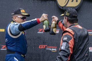 #610 BMW M4 GT4 (G82) of Craig Lumsden, Flying Lizard Motorsports, GT America, GT4, #83  Porsche 718 Cayman GT4 RS Clubsport of Joseph Petkes, RCX Motorsport, SRO America, Indianapolis Motor Speedway, Sonoma, CA, March 2025.
 | Brian Cleary/SRO