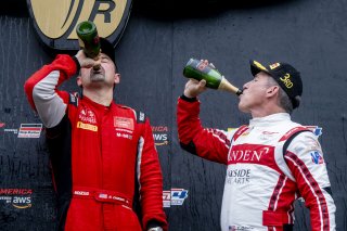 #50 Chevrolet Corvette Z06 GT3.R  of Ross Chouest, Chouest Povoledo Racing, GT America, SRO3, SRO America, Indianapolis Motor Speedway, Sonoma, CA, March 2025.#004 Ferrari 296 GT3 of Tony Davis, HP-TECH Motorsport
 | Brian Cleary/SRO