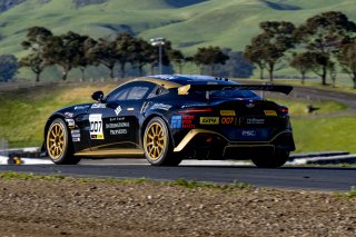 #007 Aston Martin Vantage AMR GT4 of Ted Savage, ProCompetition, GT America, GT4, SRO America, Sonoma Raceway, Sonoma, CA, March 2025.
 | Brian Cleary/SRO