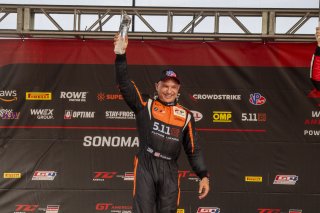 #80  BMW M4 GT4 (G82) EVO of Elias Sabo, Flying Lizards Motorsports, GT America, SRO3, SRO America, Sonoma Raceway, Sonoma, CA, March 2025.
 | Brian Cleary/SRO