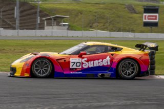 #70 Callaway Corvette Z06R GT3 of Mirco Schultis, MISHUMOTORS, GT America, SRO3, SRO America, Sonoma Raceway, Sonoma, CA, March 2025.
 | Brian Cleary/SRO