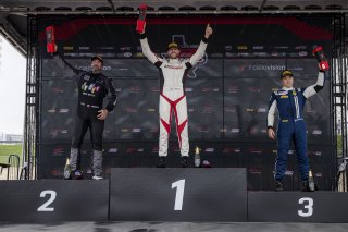 #56 Audi R8 LMS GT3 EVOII of Memo Gidley, SKI AUTOSPORTS, GT America, SRO3, SRO America, Circuit of The Americas, Austin, TX, Apr 24 - 26, 2026, #32 Porsche 911 GT3-R (992) EVO of Kyle Washington, GMG Racing, #115 Ferrari 296 GT3 of Jason McCarthy, One11  | Andrew Miterko Photography LLC &copy;2026