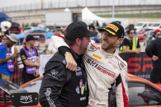 #56 Audi R8 LMS GT3 EVOII of Memo Gidley, SKI AUTOSPORTS, GT America, SRO3, SRO America, Circuit of The Americas, Austin, TX, Apr 24 - 26, 2026, #32 Porsche 911 GT3-R (992) EVO of Kyle Washington, GMG Racing
 | Andrew Miterko Photography LLC &copy;2026