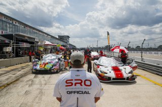 Race 1 Grid, #04 Ferrari 296 GT3 EVO of Tony Davis, HP-TECH Motorsport, GT America, SRO3, SRO America, Sebring International Raceway, Sebring, FL, May 7 - 10, 2026
 | Andrew Miterko Photography LLC &copy;2026