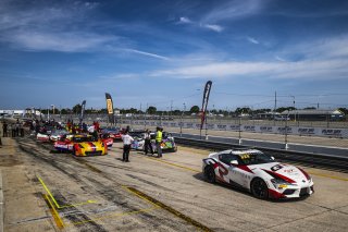 PreGrid, Race 2, #70 Callaway Corvette C7 GT3-R of Mirco Schultis, MISHUMOTORS, GT America, SRO3, SRO America, Sebring International Raceway, Sebring, FL, May 7 - 10, 2026, #32 Porsche 911 GT3-R (992) EVO of Kyle Washington, GMG Racing
 | Andrew Miterko Photography LLC &copy;2026