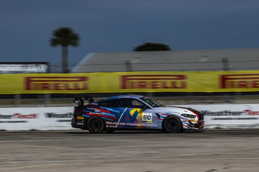 #610 BMW M4 GT4 (G82) EVO of Craig Lumsden, Flying Lizard Motorsports, GT America, GT4, SRO America, Sebring International Raceway, Sebring, FL, May 7 - 10, 2026
 | Andrew Miterko Photography LLC &copy;2026