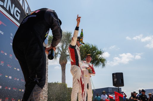 #56 Audi R8 LMS GT3 EVOII of Memo Gidley, SKI AUTOSPORTS, GT America, SRO3, SRO America, Sebring International Raceway, Sebring, FL, May 7 - 10, 2026, #32 Porsche 911 GT3-R (992) EVO of Kyle Washington, GMG Racing, #04 Ferrari 296 GT3 EVO of Tony Davis, H | Andrew Miterko Photography LLC 2026