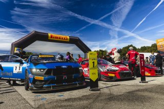 #11 Ford Mustang GT4 (S650) of Zachry Lee, McCumbee McAleer Racing, #56 Audi R8 LMS GT3 EVOII of Memo Gidley, SKI AUTOSPORTS, #89 Ginetta GTP8 of David Lecko, RacingSupport, GT America, Cup, SRO America, Barber Motorsport Park, Leeds, AL, Sept 24 - 27, 20 | Andrew Miterko Photography LLC &copy;2026