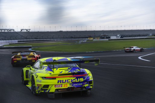 #45 Porsche 911 GT3-R (992) EVO of Scott Blind, Ruckus Racing, GT America, SRO3, SRO America, Indianapolis 8 Hour, Indianapolis Motor Speedway, Speedway, IN, Oct 7 - 11, 2026
 | Andrew Miterko Photography LLC &copy;2026