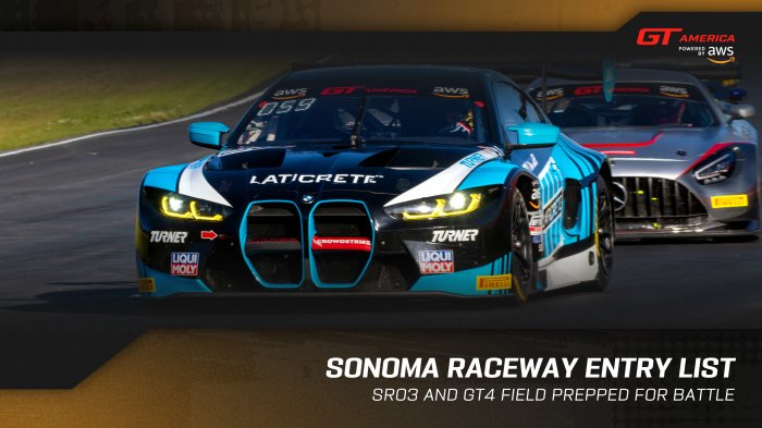 A Diverse GT America Powered by AWS Grid Set for Sonoma