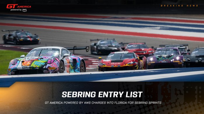 GT America Powered by AWS Charges Into Florida for Sebring Sprints