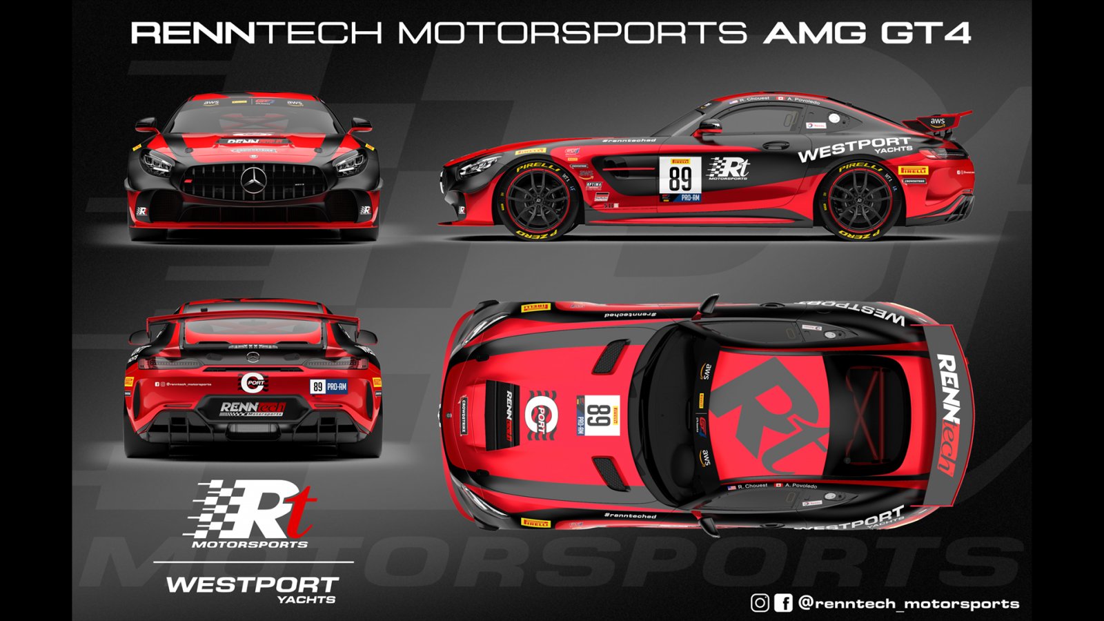 RENNtech Returns to Pro Racing with Chouest/Povoledo and the Westport #89 RENNtech Mercedes-AMG GT4