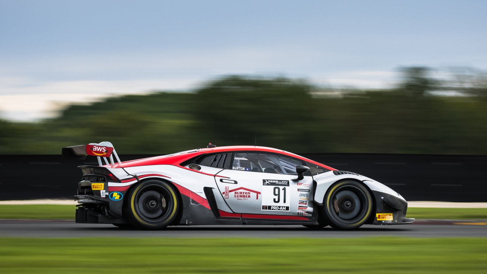 Jeff Burton Takes Rearden Racing Lamborghini GT3 Sports Car  Back to Winner’s Circle Podium Last Weekend at Road America