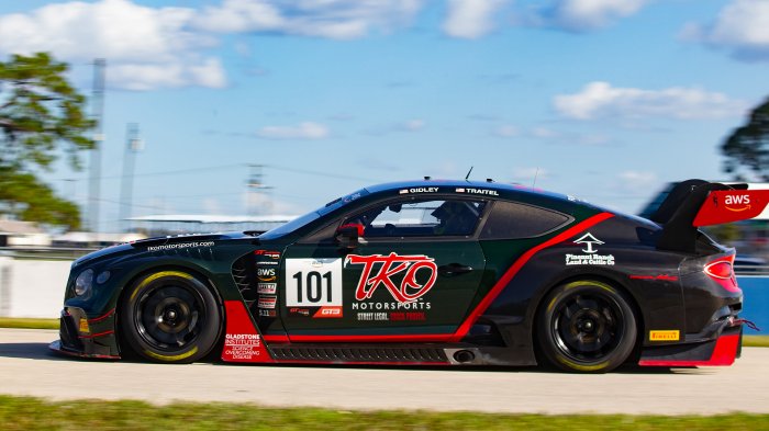 Gidely (TKO Motorsports) Take Bentley to the Top Spot at First Sebring Contest